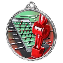 Foosball Color Texture 3D Print Silver Medal