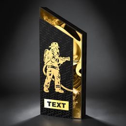 ATAMI Modern Metal & Wood Firefighter Trophy