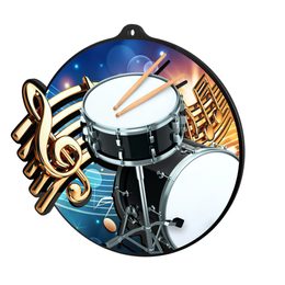 Rincon Black Acrylic Music Drums Medal