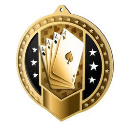 Noir Stainless Steel Card Games Classic Medal