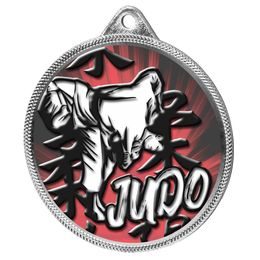 Judo Color Texture 3D Print Silver Medal