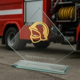 Vanguard Glass and Metal Fusion Firefighting Trophy