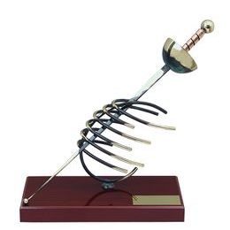 Aragon Fencing Sword Handmade Metal Trophy