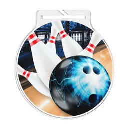 Atlas Bowling Acrylic Medal