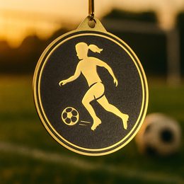 Valor Stainless Soccer Medal
