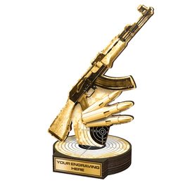 Grove AK-47 Rifle Shooting Real Wood Trophy