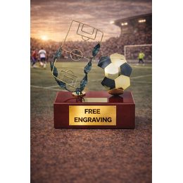 Santander Soccer ball Pitch Handmade Metal Trophy