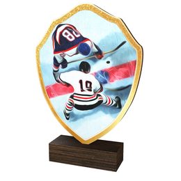 Arden Ice Hockey Real Wood Shield Trophy