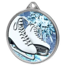 Ice Skating Boots White Color Texture 3D Print Silver Medal