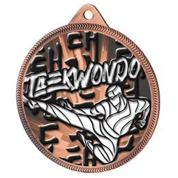 Taekwondo Classic Texture 3D Print Bronze Medal