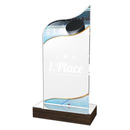 United Acrylic Wood Classic Ice Hockey Trophy