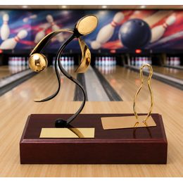 Barcelona Bowling Handmade Metal Trophy