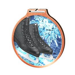 Habitat Black Ice Skating Boots Bronze Eco Friendly Wooden Medal