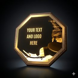 HEX Metal & Wood Ice Hockey Plaque