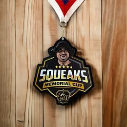 Fernie Black Acrylic Logo Medal