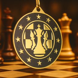 Valor Stainless Steel Chess Medal
