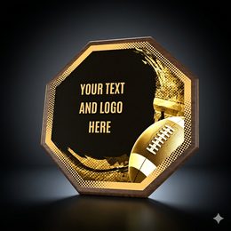HEX Metal & Wood Football Plaque