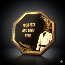HEX Metal & Wood Martial Arts Plaque