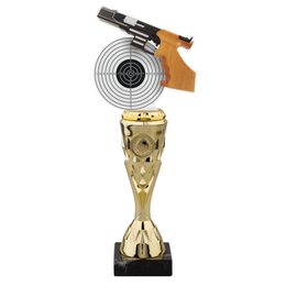 Silver Pistol Shooting Acrylic Top Trophy