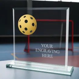 Titanium Glass and Metal Fusion Floorball Trophy