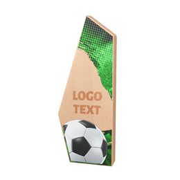 GALENA Modern Metal & Wood Soccer Trophy
