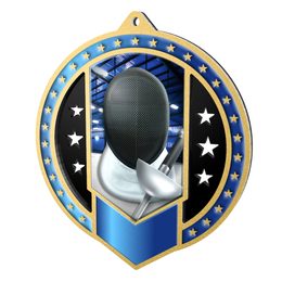 Noir Stainless Steel Fencing Medal