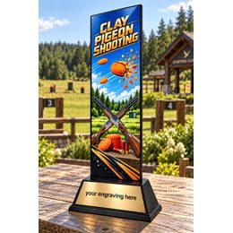 Shadowline Clay Pigeon Shooting Metal Trophy