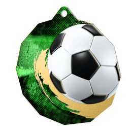 Polygon Stainless Steel Soccer Medal