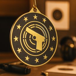 Valor Stainless Steel Shooting Medal