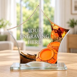 Ovalo Clay Pigeon Sooting Star Glass Award
