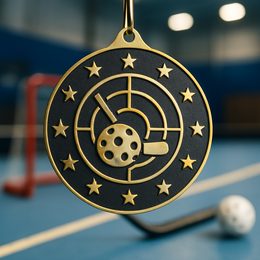 Valor Stainless Steel Floorball Medal