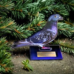 Cannes Printed Acrylic Pigeon Trophy