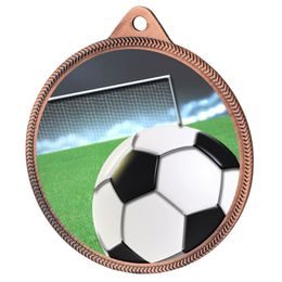 Soccer Color Texture 3D Print Bronze Medal