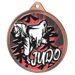 Judo Color Texture 3D Print Bronze Medal