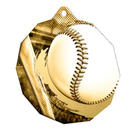 Polygon Classic Stainless Steel Baseball Medal