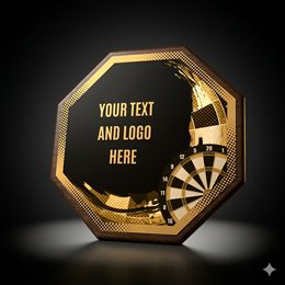 HEX Metal & Wood Darts Plaque