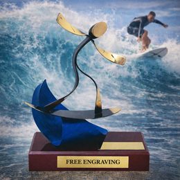 Barcelona Surfing Handmade Metal Trophy