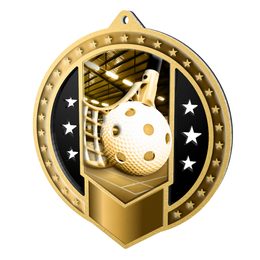 Noir Stainless Steel Floorball Classic Medal