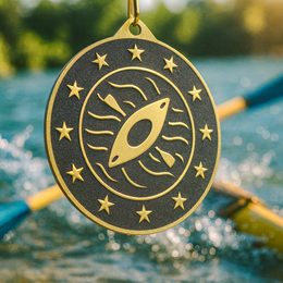 Valor Stainless Steel Kayaking Medal