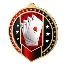 Noir Stainless Steel Card Games Medal