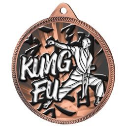 Kung Fu Classic Texture 3D Print Bronze Medal