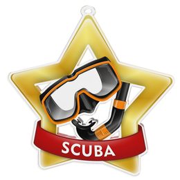 Scuba Diving Mini Star Gold Medal