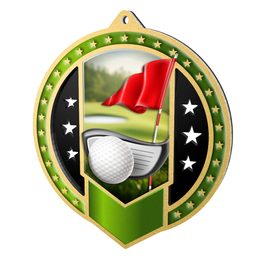 Noir Stainless Steel Golf Medal