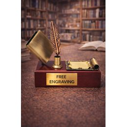 Twain Literature Handmade Metal Trophy