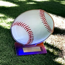 Cannes Printed Acrylic Baseball Trophy