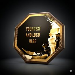 HEX Metal & Wood Chess Plaque