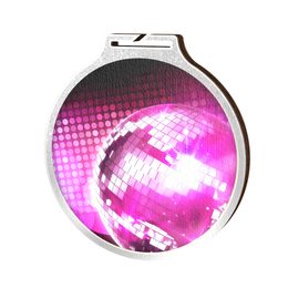 Habitat Dance Pink Glitter ball Silver Eco Friendly Wooden Medal