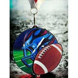 Rincon black acrylic American Football medal