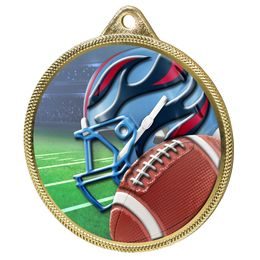 American Football Color Texture 3D Print Gold Medal