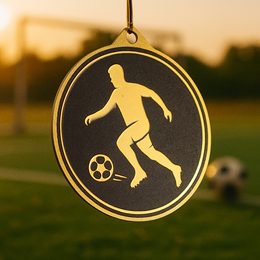 Valor Stainless Soccer Medal